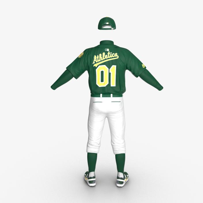 Baseball Player Outfit Athletics 2 3D model