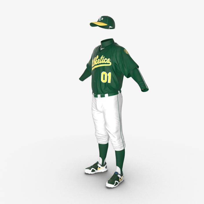 Baseball Player Outfit Athletics 2 3D model