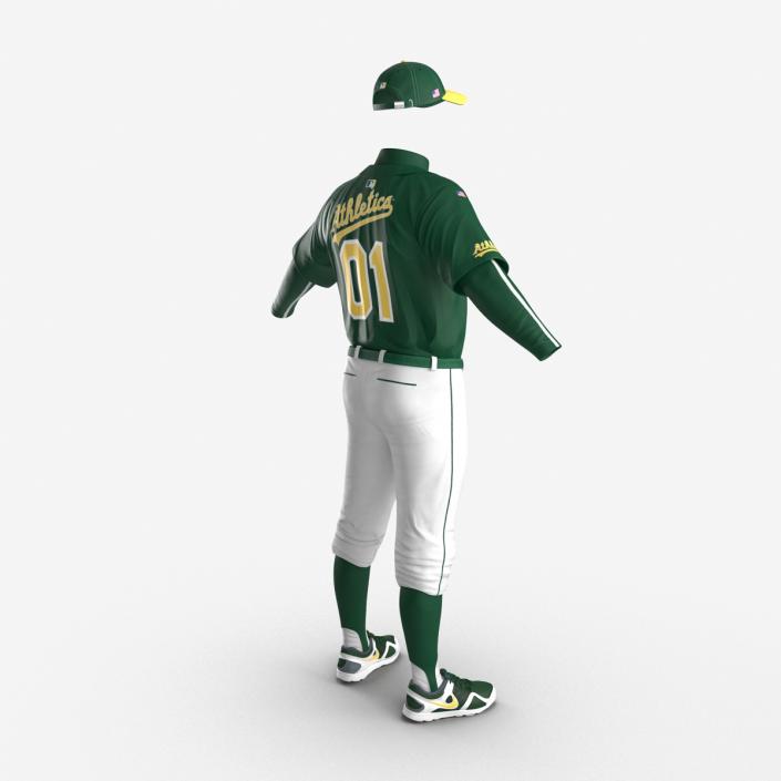 Baseball Player Outfit Athletics 2 3D model