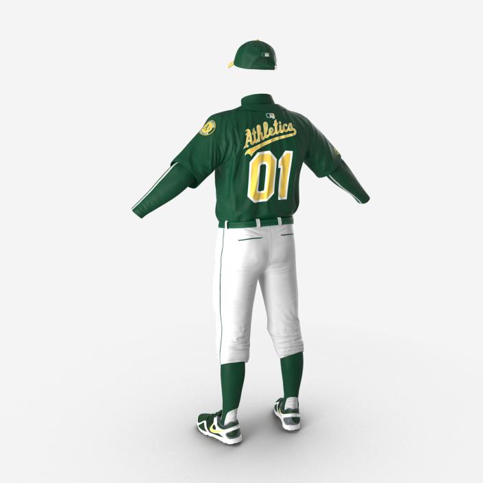 Baseball Player Outfit Athletics 2 3D model