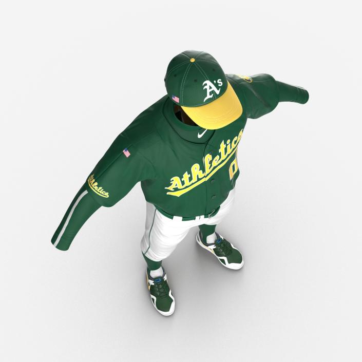 Baseball Player Outfit Athletics 2 3D model