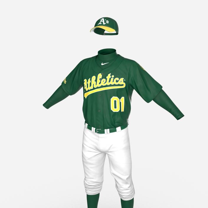 Baseball Player Outfit Athletics 2 3D model