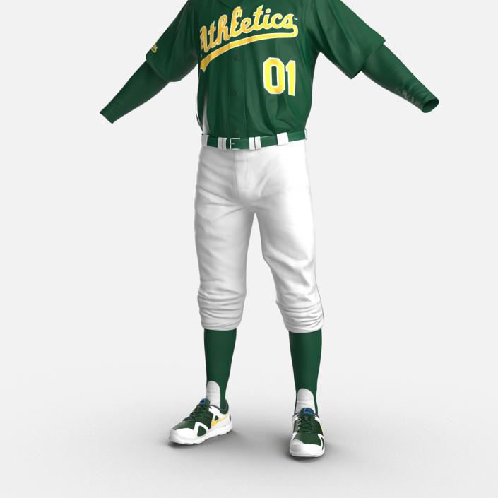 Baseball Player Outfit Athletics 2 3D model