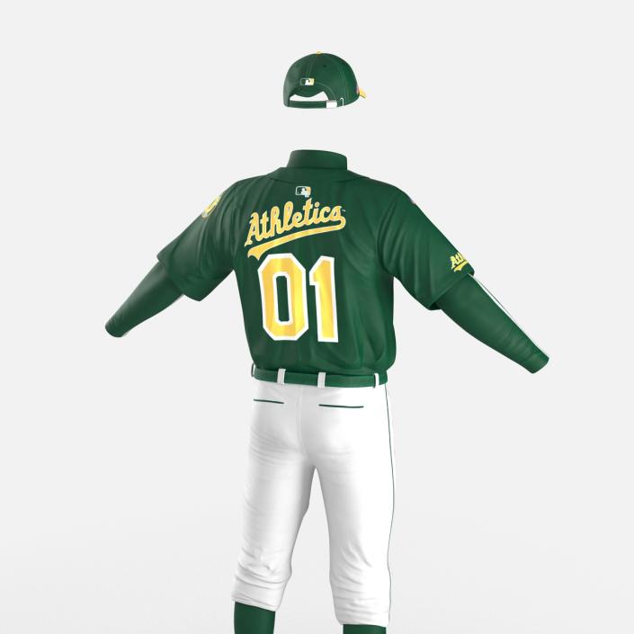 Baseball Player Outfit Athletics 2 3D model