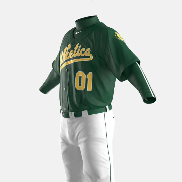 Baseball Player Outfit Athletics 2 3D model