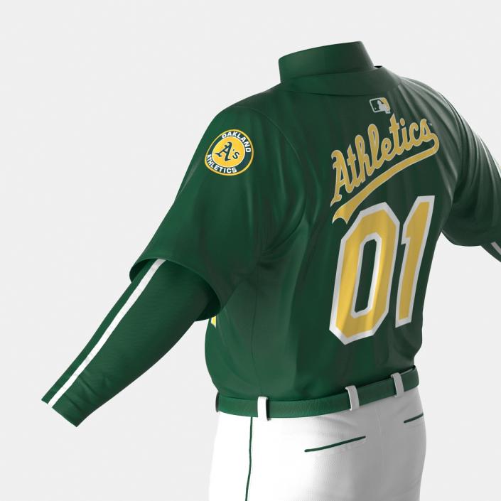 Baseball Player Outfit Athletics 2 3D model