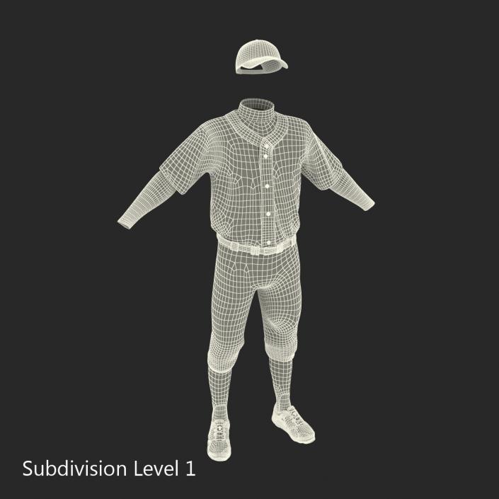 Baseball Player Outfit Athletics 2 3D model