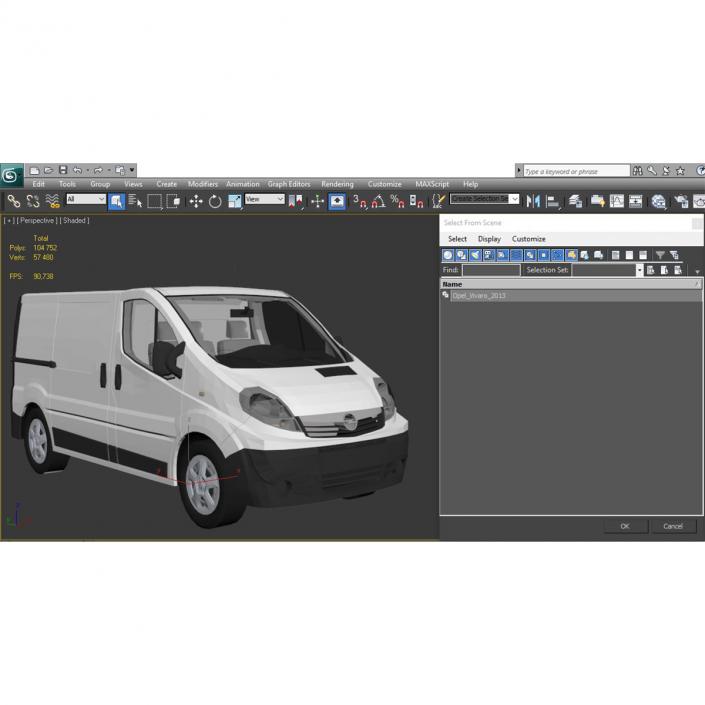 Opel Vivaro 2013 Simple Interior 3D