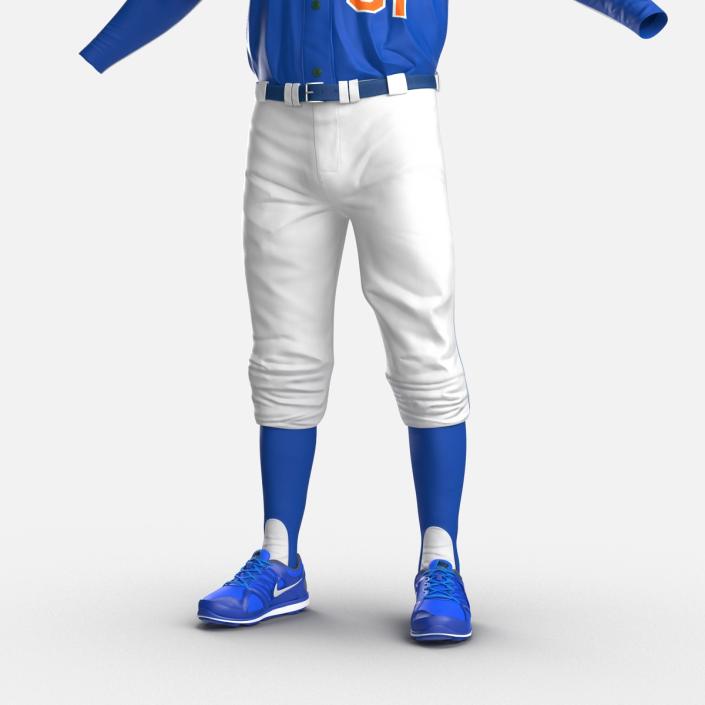 Baseball Player Outfit Mets 3 3D model