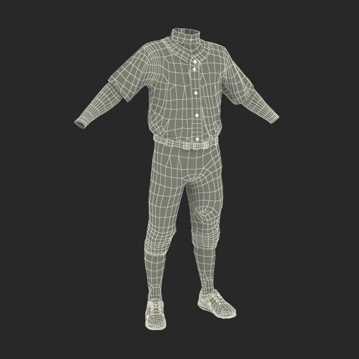 Baseball Player Outfit Athletics 3 3D model