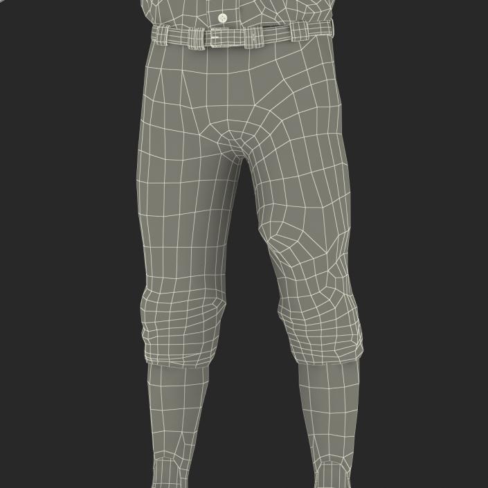 Baseball Player Outfit Athletics 3 3D model