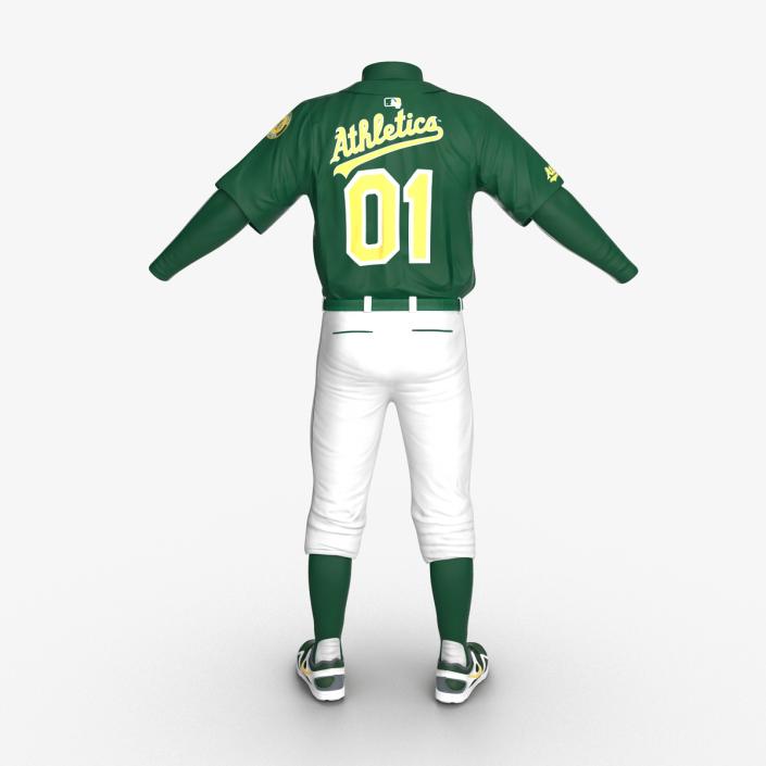 Baseball Player Outfit Athletics 3 3D model