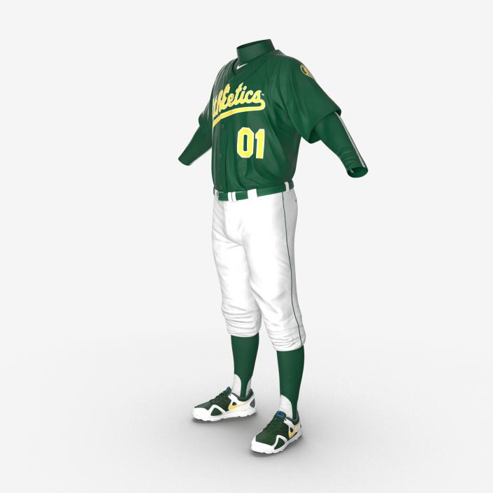 Baseball Player Outfit Athletics 3 3D model