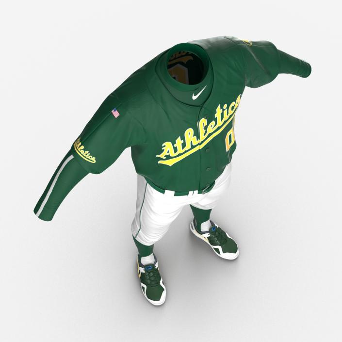 Baseball Player Outfit Athletics 3 3D model