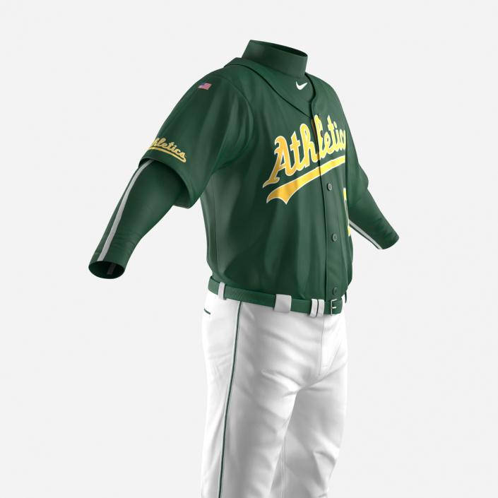 Baseball Player Outfit Athletics 3 3D model