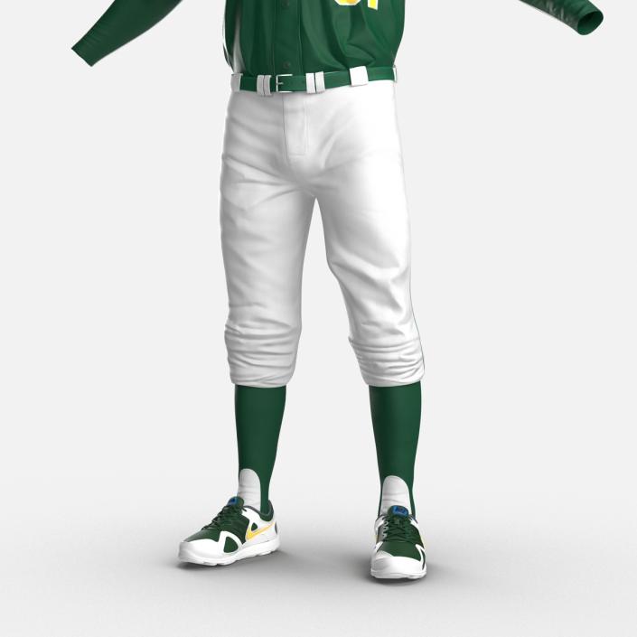 Baseball Player Outfit Athletics 3 3D model