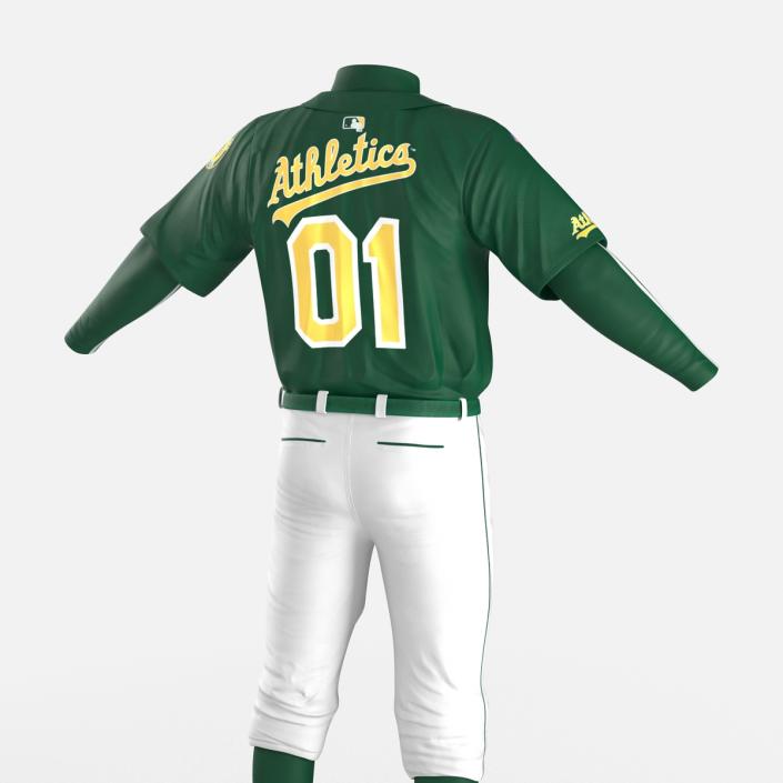 Baseball Player Outfit Athletics 3 3D model