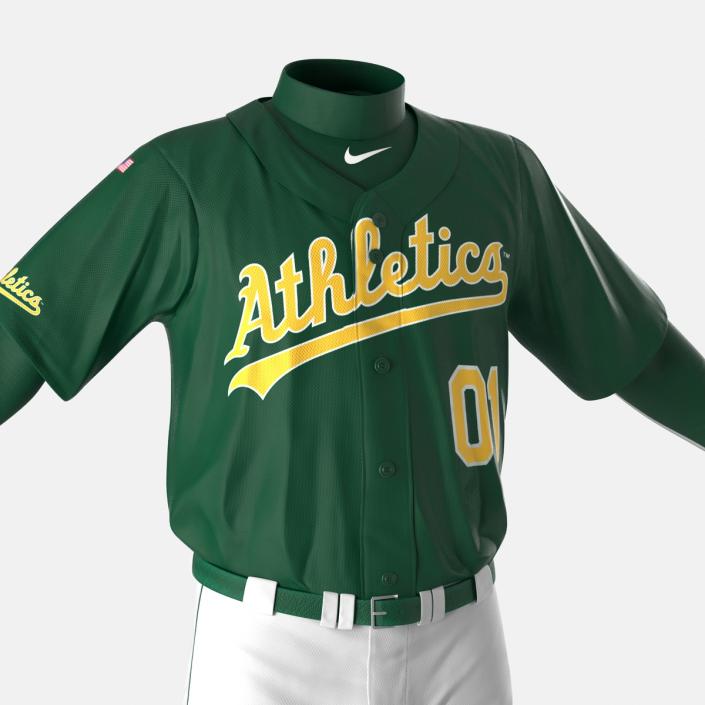 Baseball Player Outfit Athletics 3 3D model