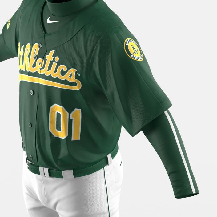 Baseball Player Outfit Athletics 3 3D model