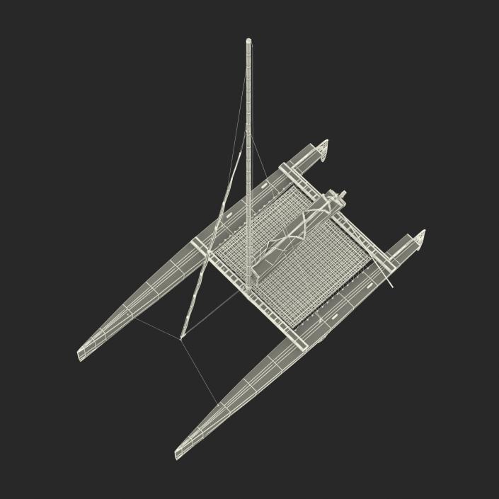 3D model Small Sail Catamaran