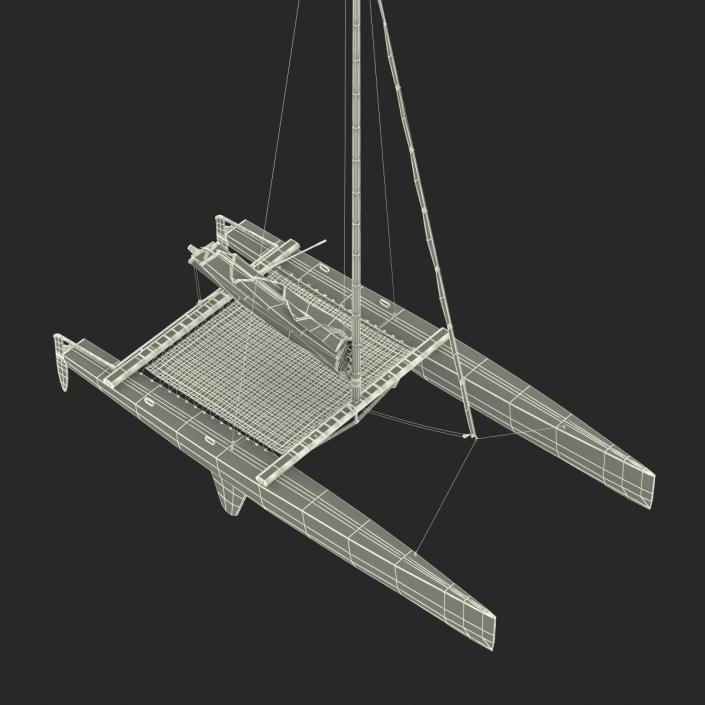 3D model Small Sail Catamaran