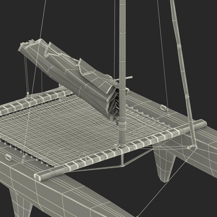 3D model Small Sail Catamaran