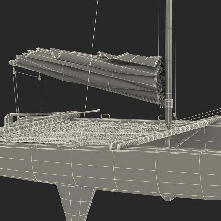 3D model Small Sail Catamaran