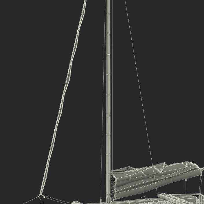 3D model Small Sail Catamaran