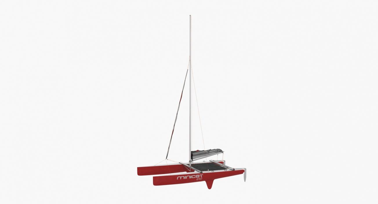 3D model Small Sail Catamaran