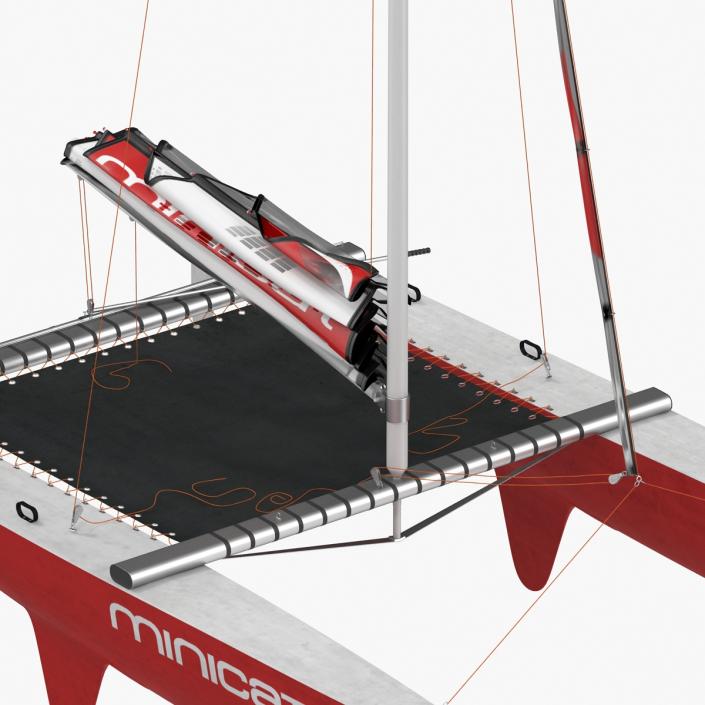 3D model Small Sail Catamaran