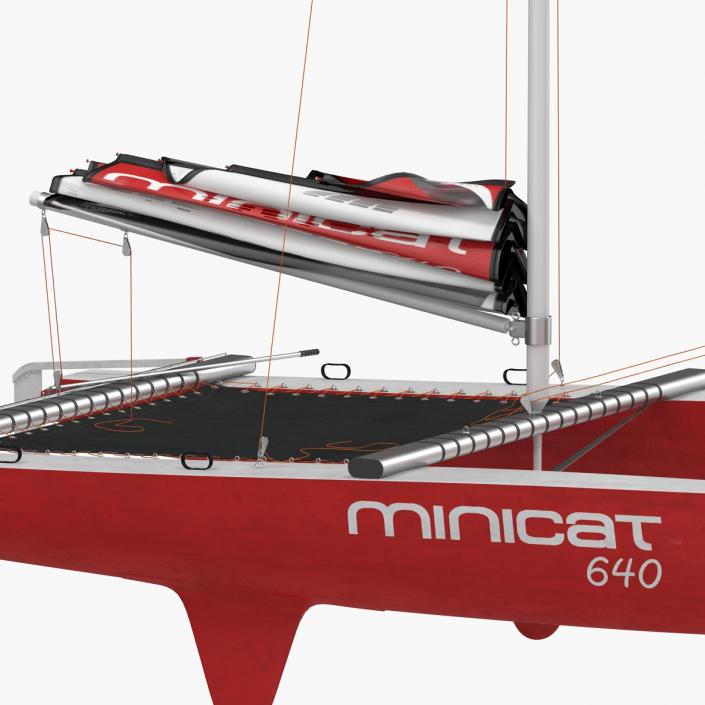 3D model Small Sail Catamaran