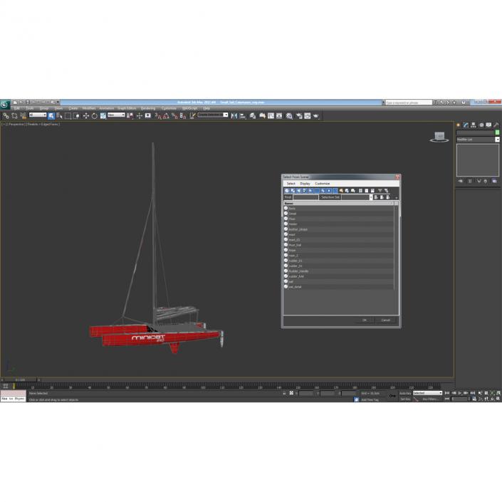 3D model Small Sail Catamaran