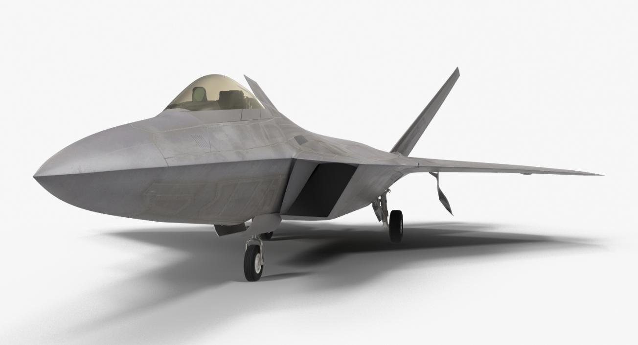 3D F-22 Raptor Rigged model