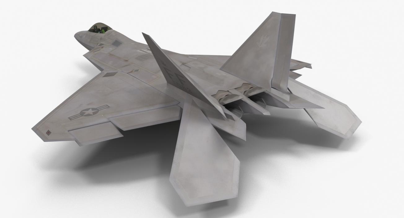 3D F-22 Raptor Rigged model