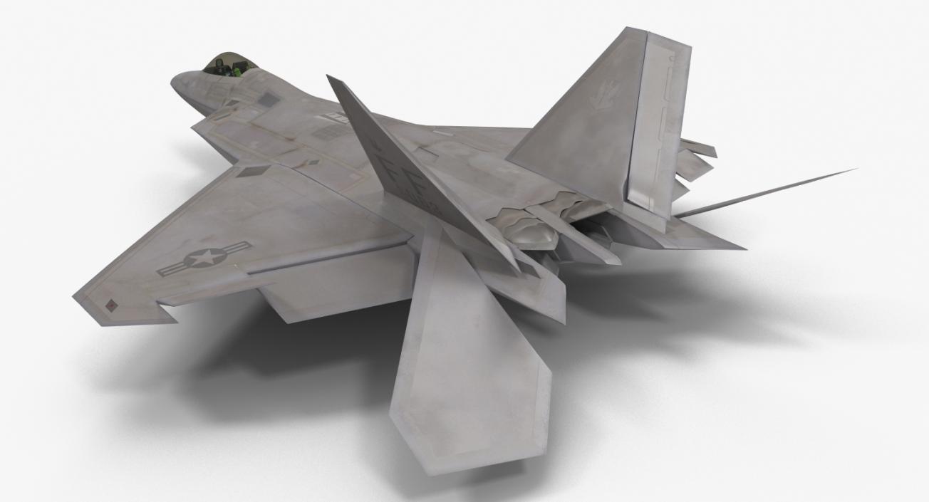 3D F-22 Raptor Rigged model