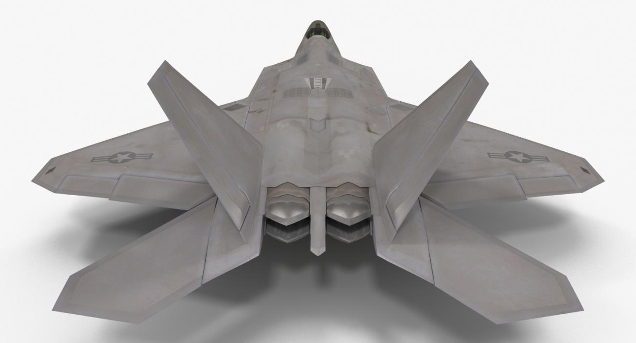 3D F-22 Raptor Rigged model