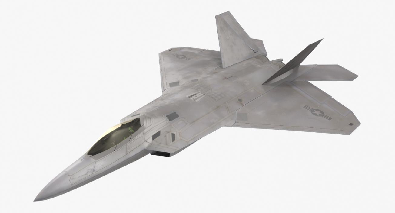 3D F-22 Raptor Rigged model