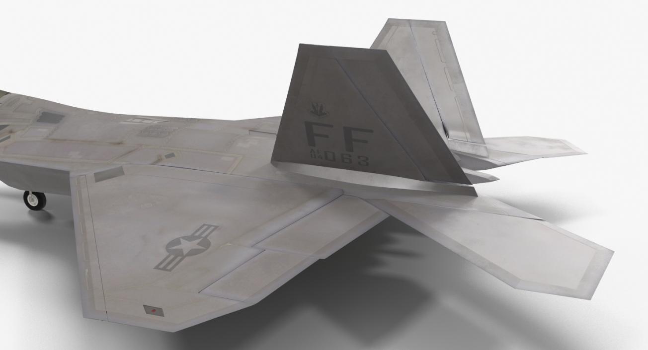 3D F-22 Raptor Rigged model