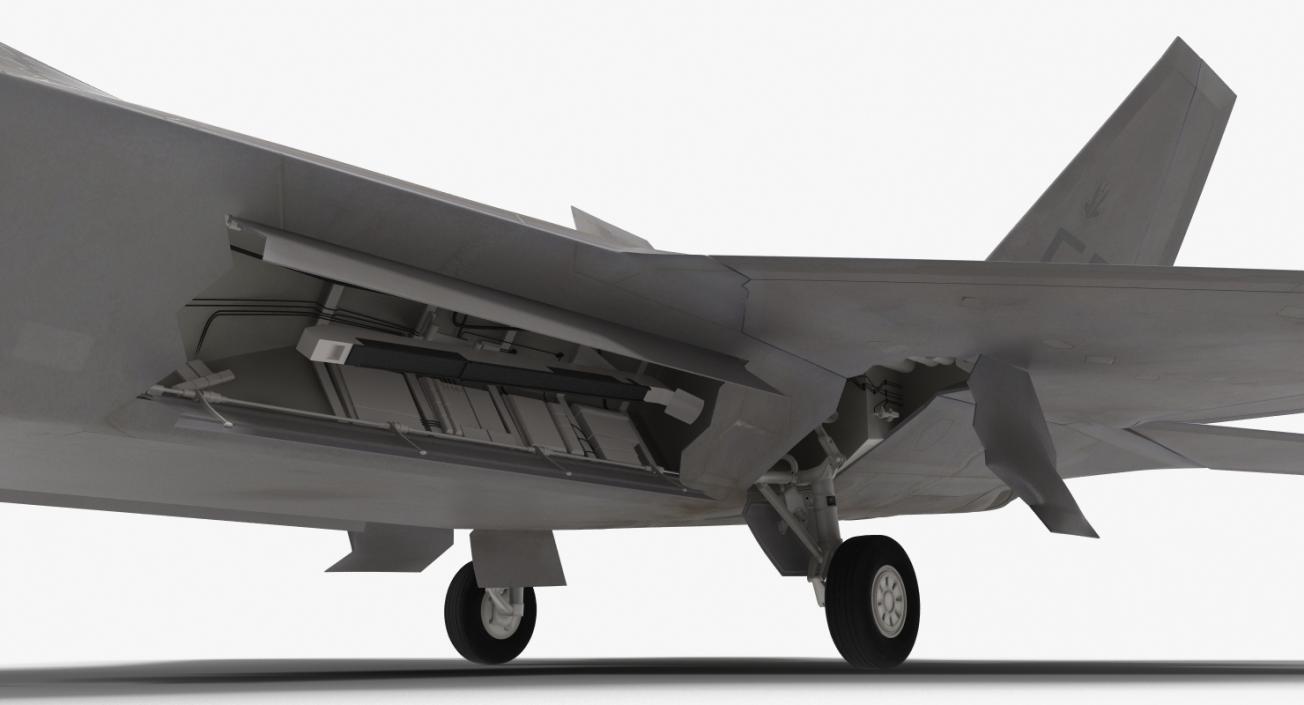 3D F-22 Raptor Rigged model