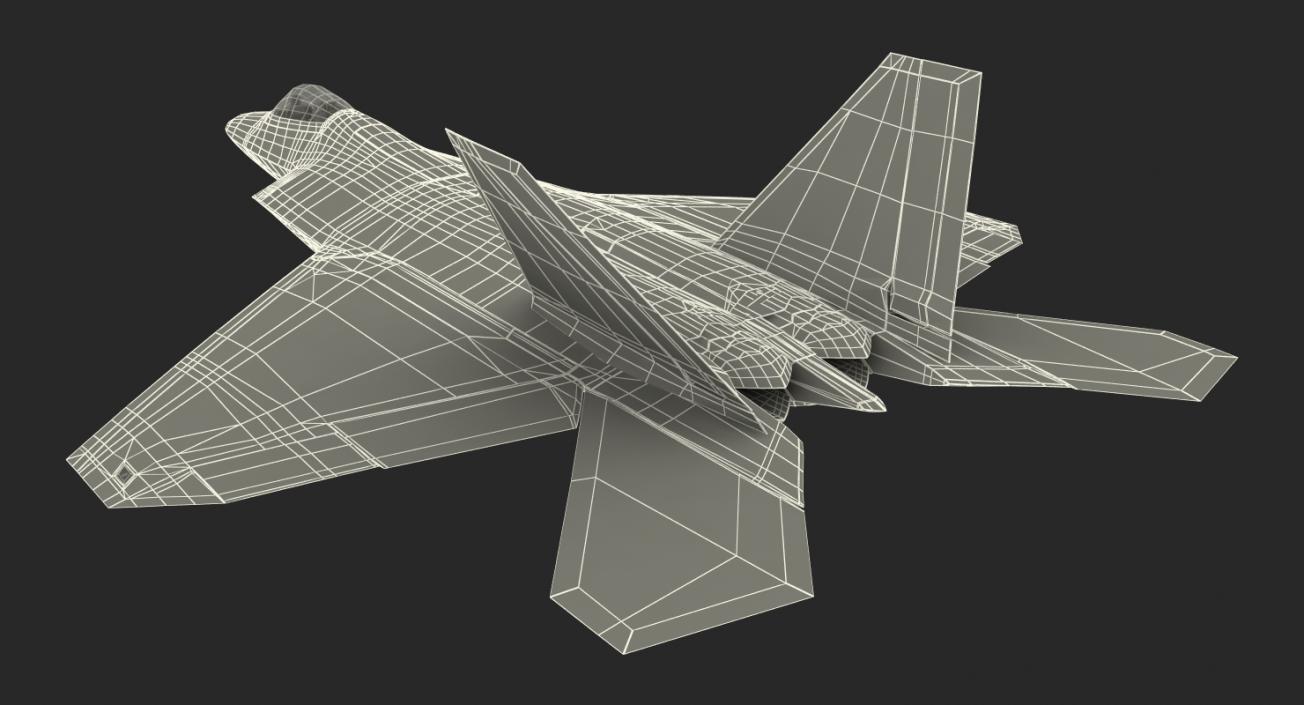 3D F-22 Raptor Rigged model