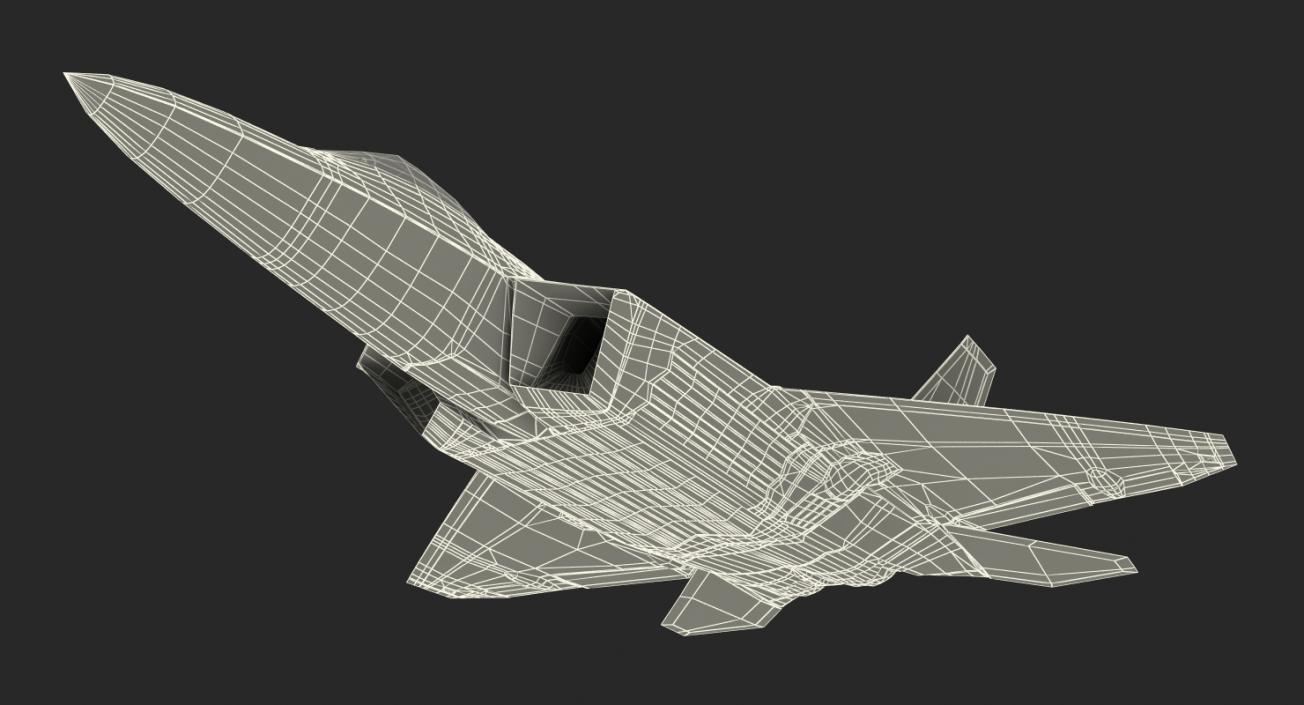 3D F-22 Raptor Rigged model