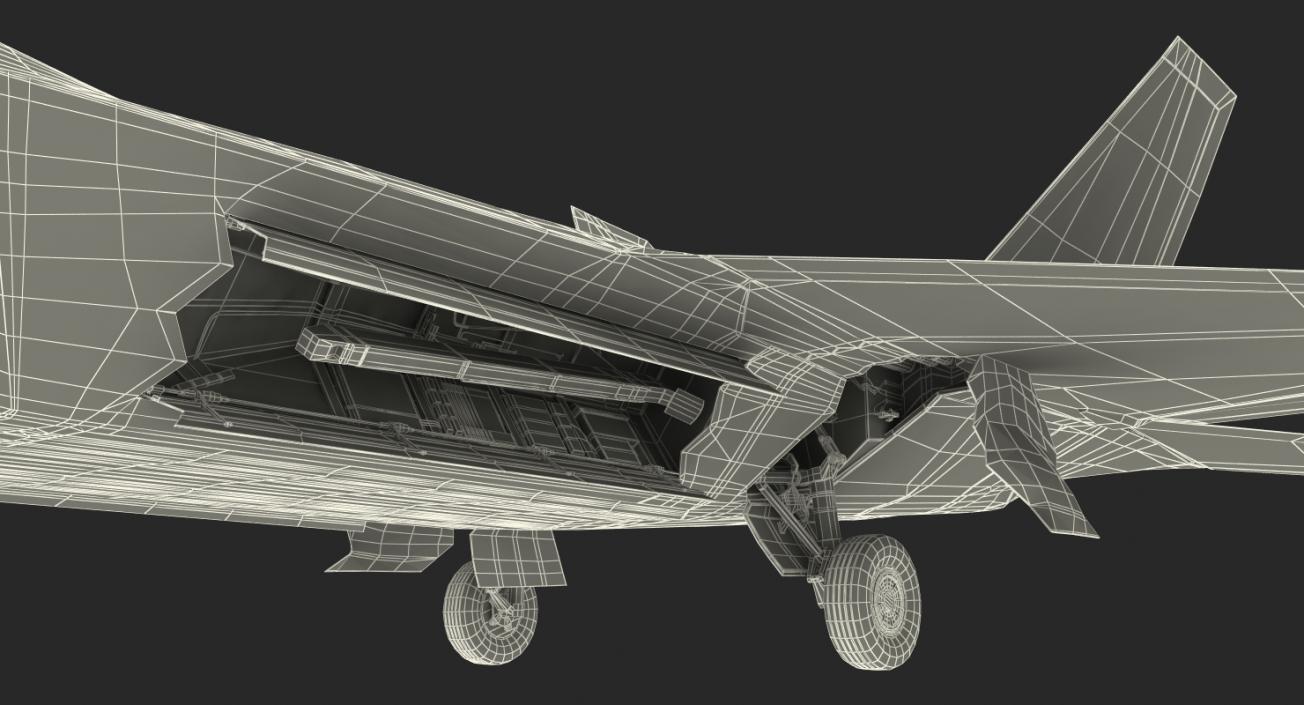 3D F-22 Raptor Rigged model