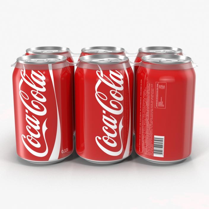 3D Six Pack of Cans Coca-Cola