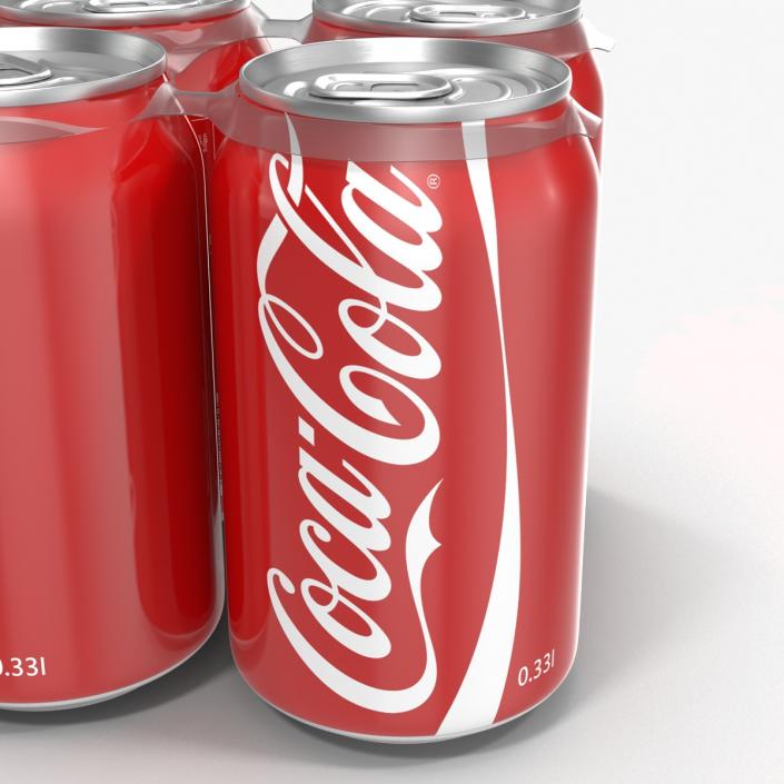 3D Six Pack of Cans Coca-Cola