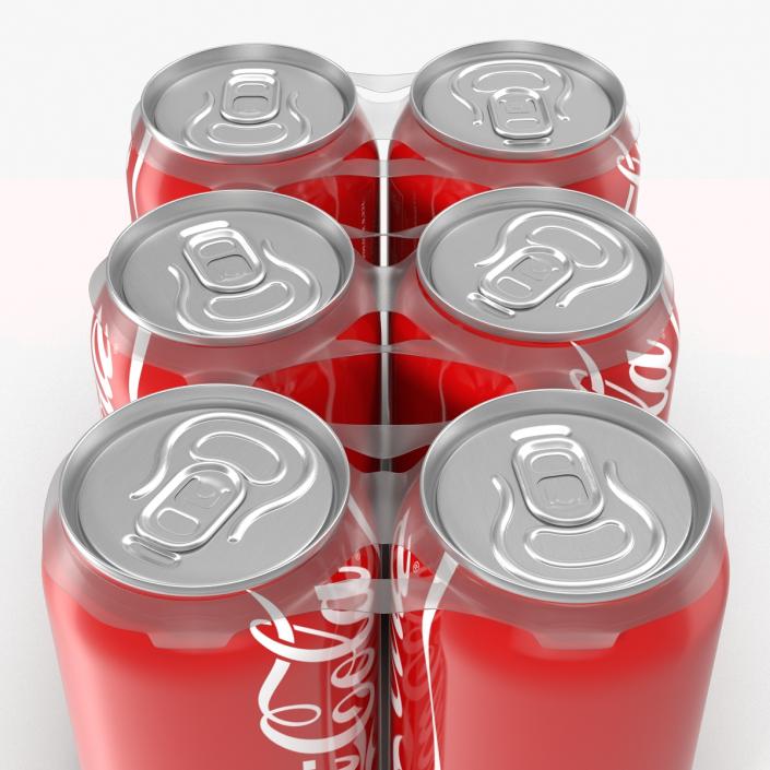 3D Six Pack of Cans Coca-Cola