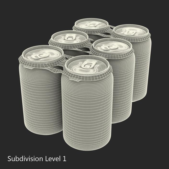 3D Six Pack of Cans Coca-Cola