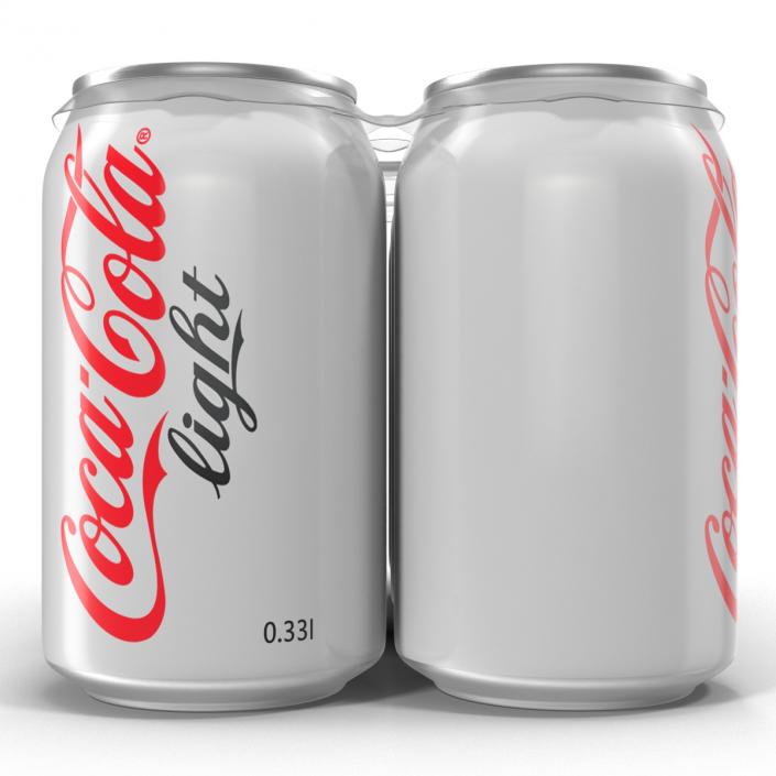 Six Pack of Cans Coca-Cola Light 3D