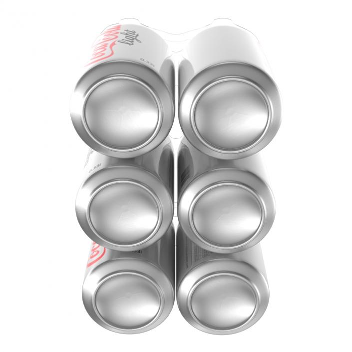 Six Pack of Cans Coca-Cola Light 3D