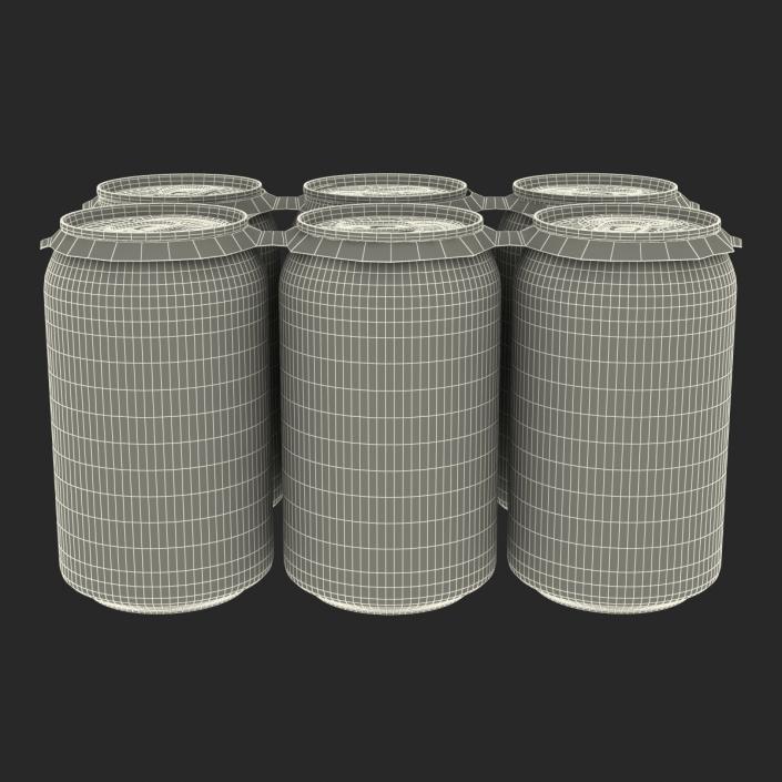 Six Pack of Cans Coca-Cola Light 3D