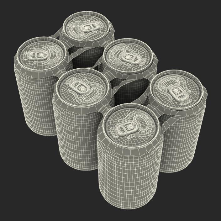 Six Pack of Cans Coca-Cola Light 3D